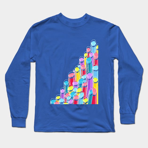 Pillars of colour Long Sleeve T-Shirt by Swadeillustrations